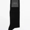 Chaussettes unies en tricot de mélange de soie Chaussettes unies en tricot de mélange de soie