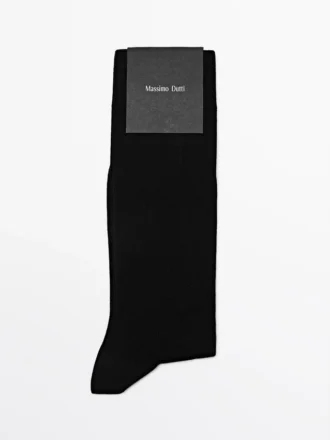 Chaussettes unies en tricot de mélange de soie
