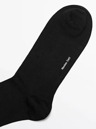 Chaussettes unies en tricot de mélange de soie