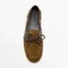 Chaussures bateau en cuir contrasté Chaussures bateau en cuir contrasté