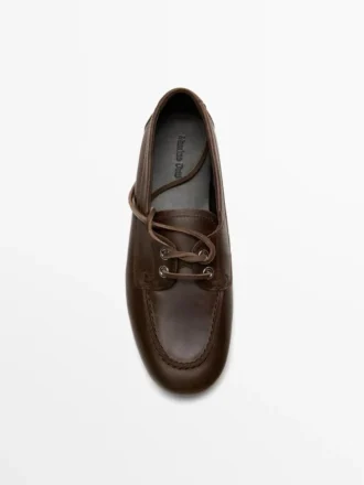 Chaussures de pont en cuir