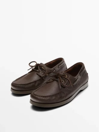 Chaussures de pont en cuir