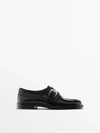 Chaussures derby en cuir avec boucle