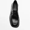 Chaussures derby en cuir avec boucle Chaussures derby en cuir avec boucle