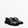 Chaussures derby en cuir avec boucle Chaussures derby en cuir avec boucle