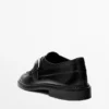 Chaussures derby en cuir avec boucle Chaussures derby en cuir avec boucle