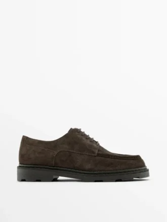 Chaussures en daim à bout mocassin