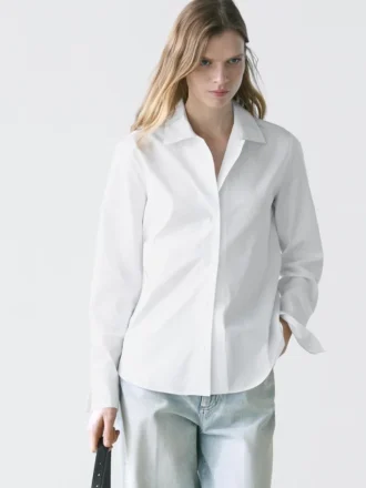 Chemise 100 % popeline de coton