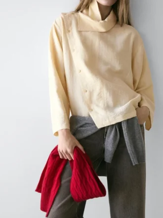Chemise asymétrique boutonnée