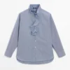 Chemise avec col à volants Chemise avec col à volants
