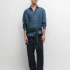 Chemise à carreaux 100 % lin Chemise à carreaux 100 % lin