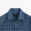 Chemise à carreaux 100 % lin Chemise à carreaux 100 % lin