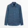 Chemise à carreaux 100 % lin Chemise à carreaux 100 % lin
