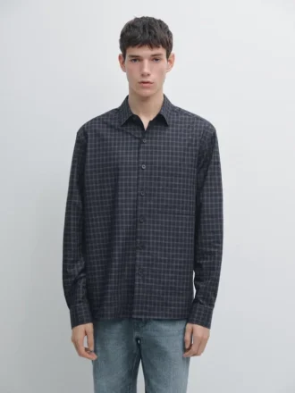 Chemise à carreaux coupe décontractée