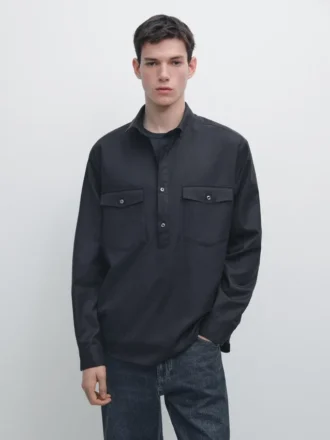 Chemise en coton avec poches