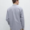 Chemise en coton chiné à coupe classique