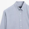 Chemise en coton chiné à coupe classique