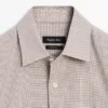 Chemise en coton mélangé à motif pied-de-poule Chemise en coton mélangé à motif pied-de-poule
