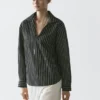 Chemise en coton mélangé à rayures Chemise en coton mélangé à rayures