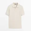 Chemise en coton piqué micro-texturé Chemise en coton piqué micro-texturé