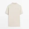 Chemise en coton piqué micro-texturé Chemise en coton piqué micro-texturé