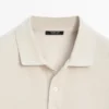 Chemise en coton piqué micro-texturé Chemise en coton piqué micro-texturé