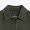 Chemise en cuir suédé avec coutures Chemise en cuir suédé avec coutures