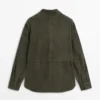 Chemise en cuir suédé avec coutures Chemise en cuir suédé avec coutures