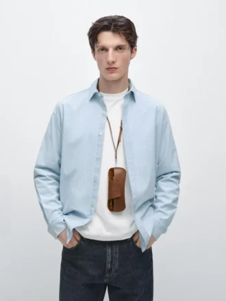Chemise en denim 100 % coton