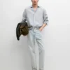 Chemise en lin ajustée à rayures Chemise en lin ajustée à rayures