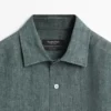 Chemise en lin avec patte de boutonnage