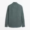Chemise en lin avec patte de boutonnage