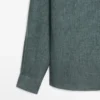 Chemise en lin avec patte de boutonnage
