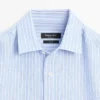 Chemise en lin rayée à coupe classique Chemise en lin rayée à coupe classique