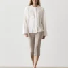 Chemise en mélange de coton avec détails brodés
