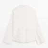 Chemise en mélange de coton avec détails brodés