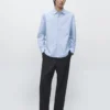 Chemise en mélange de coton avec poche