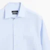 Chemise en mélange de coton avec poche