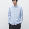 Chemise en mélange de coton avec poche