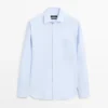 Chemise en mélange de coton avec poche