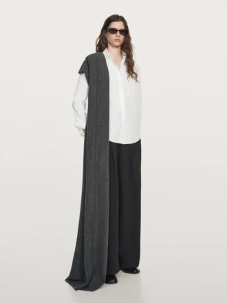 Chemise en popeline avec boutons cachés