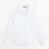 Chemise en popeline de coton avec pinces Chemise en popeline de coton avec pinces