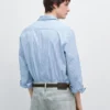 Chemise en popeline rayée 100 % coton Chemise en popeline rayée 100 % coton