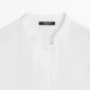 Chemise fluide 100 % lin avec détails boutonnés Chemise fluide 100 % lin avec détails boutonnés