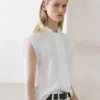 Chemise fluide 100 % lin avec détails boutonnés Chemise fluide 100 % lin avec détails boutonnés
