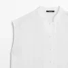 Chemise fluide 100 % lin avec détails boutonnés Chemise fluide 100 % lin avec détails boutonnés
