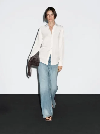 Chemise fluide avec col chemise