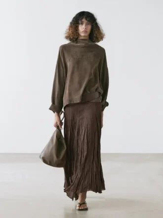 Chemise fluide avec détail drapé
