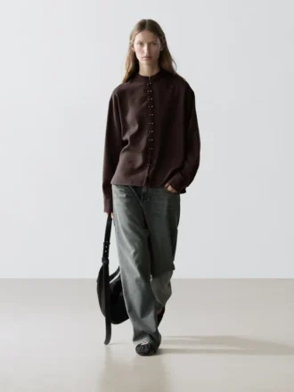 Chemise fluide avec détails boutonnés