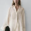 Chemise fluide avec détails plissés Chemise fluide avec détails plissés